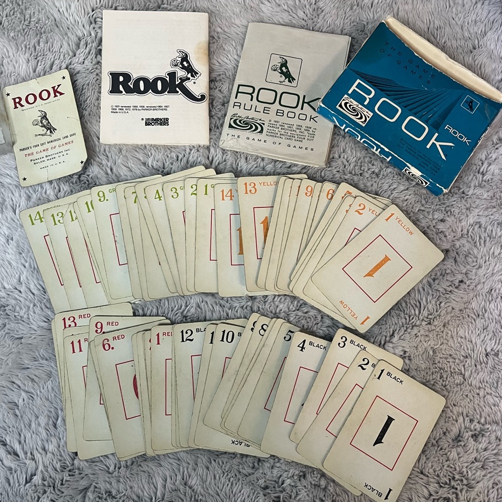 Vintage Parker Brothers Rook The Game of Games with Rule Book Card‎ Game